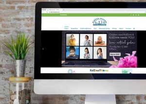 KidZone Museum website on a computer monitor