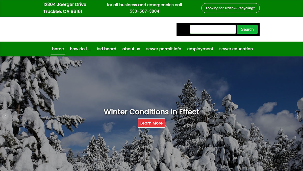 Old Truckee Sanitary District home page