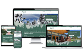Truckee Sanitary District website on various screen sizes